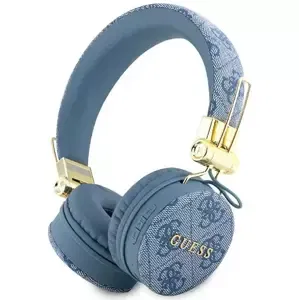 Sluchátka Guess Bluetooth on-ear headphones GUBH704GEMB blue 4G Metal Logo (GUBH704GEMB)