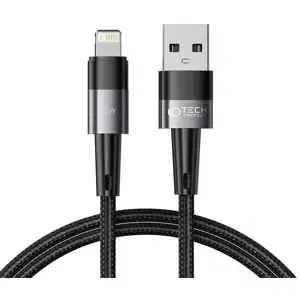 Kabel TECH-PROTECT ULTRABOOST LIGHTNING CABLE 12W/2.4A 100CM GREY (9490713934166)