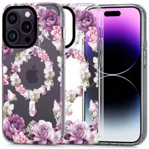 Kryt TECH-PROTECT MAGMOOD MAGSAFE IPHONE 14 PRO ROSE FLORAL (9490713935811)