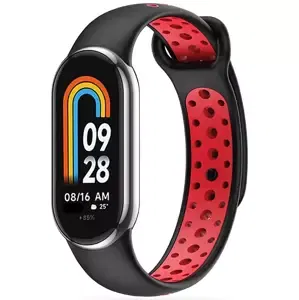 Řemínek TECH-PROTECT SOFTBAND XIAOMI SMART BAND 8 / 8 NFC BLACK/RED (9490713935316)