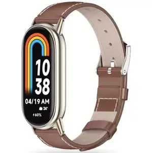 Řemínek TECH-PROTECT LEATHERFIT XIAOMI SMART BAND 8 / 8 NFC BROWN (9490713935354)