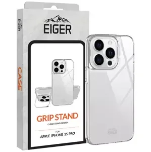 Kryt Eiger Grip Stand Case iPhone 15 Pro Clear