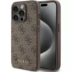 Kryt Guess GUHCP15LG4GFBR iPhone 15 Pro 6.1" brown hard case 4G Metal Gold Logo (GUHCP15LG4GFBR)