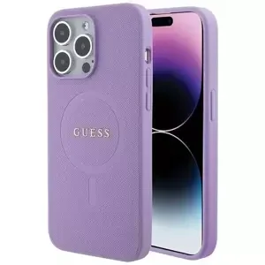 Kryt Guess GUHMP15LPSAHMCU iPhone 15 Pro 6.1" purple hardcase Saffiano MagSafe (GUHMP15LPSAHMCU)