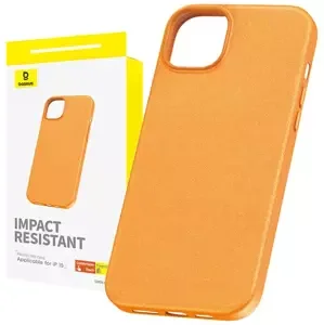 Kryt Baseus Phone Case for iPhone 15 Fauxther Series (Orange)