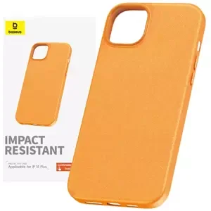 Kryt Baseus Phone Case for iPhone 15 Plus Fauxther Series (Orange)