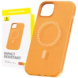 Kryt Baseus Magnetic Phone Case for iPhone 15 Pro Fauxther Series (Orange)