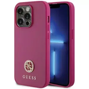 Kryt Guess GUHCP15LPS4DGPP iPhone 15 Pro 6.1" pink hardcase Strass Metal Logo (GUHCP15LPS4DGPP)