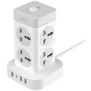 XO Power strip WL21 8x AC sockets, 3x USB-A, 1x USB-C (white)