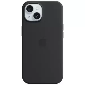 Kryt Apple iPhone 15+ Silicone Case with MS - Black