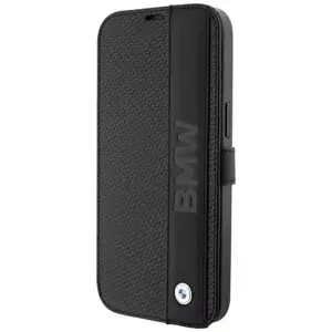 Kryt BMW BMBKP15L22RDPK iPhone 15 Pro 6.1" black bookcase Leather Textured & Stripe (BMBKP15L22RDPK)