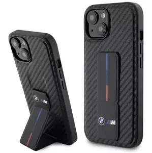 Kryt BMW BMHCP15SGSPCCK iPhone 15 6.1" black hardcase Grip Stand Smooth & Carbon (BMHCP15SGSPCCK)