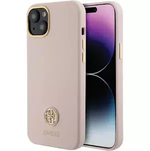 Kryt Guess GUHCP15SM4DGPP iPhone 15 6.1" pink hardcase Silicone Logo Strass 4G (GUHCP15SM4DGPP)