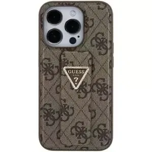 Kryt Guess GUHCP15SPGS4TDW iPhone 15 6.1" brown hardcase Grip Stand 4G Triangle Strass (GUHCP15SPGS4TDW)