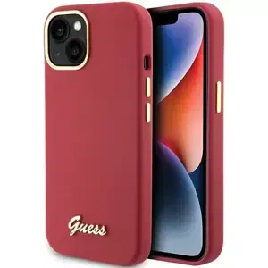 Kryt Guess GUHCP15SSMBSLM iPhone 15 6.1" magenta hardcase Silicone Script Metal Logo & Frame (GUHCP15SSMBSLM)