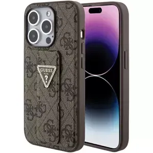 Kryt Guess GUHCP15XPGS4TDW iPhone 15 Pro Max 6.7" brown hardcase Grip Stand 4G Triangle Strass (GUHCP15XPGS4TDW)