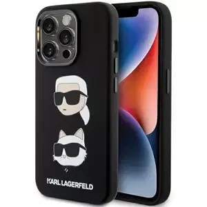 Kryt Karl Lagerfeld KLHCP15LSDHKCNK iPhone 15 Pro 6.1" black Silicone Karl&Choupette Head (KLHCP15LSDHKCNK)