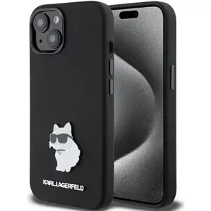 Kryt Karl Lagerfeld KLHCP15MSMHCNPK iPhone 15 Plus 6.7" black Silicone Choupette Metal Pin (KLHCP15MSMHCNPK)