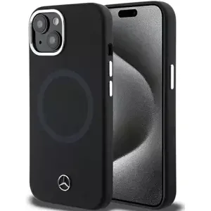Kryt Mercedes MEHMP15S23SCMK iPhone 15 6.1" black hardcase Silicone Bicolor MagSafe (MEHMP15S23SCMK)