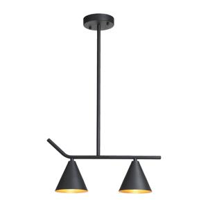 Eurolamp Lustr na tyči 2xE27/40W/230V černá