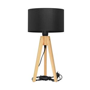 Stolní lampa ALBA 1xE27/60W/230V černá/borovice