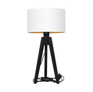 Stolní lampa ALBA 1xE27/60W/230V bílá/zlatá/borovice