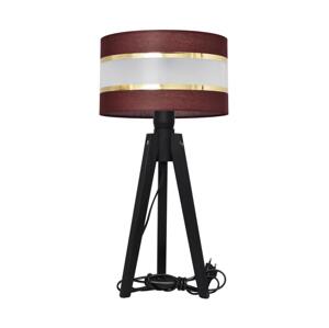 Stolní lampa HELEN 1xE27/60W/230V hnědá/zlatá/borovice