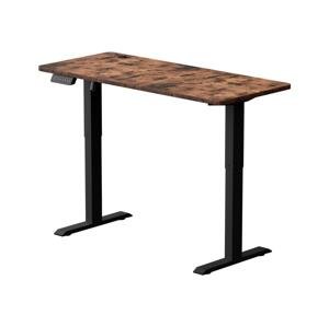 Výškově nastavitelný psací stůl LEVANO 140x60 cm dřevo/černá