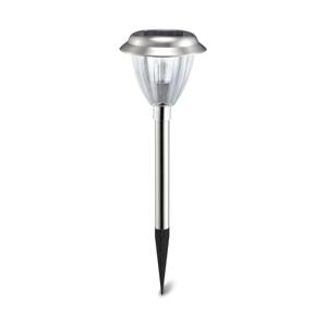 B.V.  - LED Solární lampa LED/0,08W/2V 30,4 cm 6500K IP44 chrom