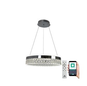 LED Stmívatelný lustr na lanku LED/90W/230V 3000-6500K chrom + dálkové ovládání