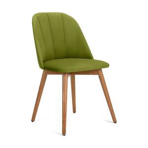 Konsimo Sp. z o.o. Sp. k. Jídelní židle BAKERI 86x48 cm světle zelená/světlý dub