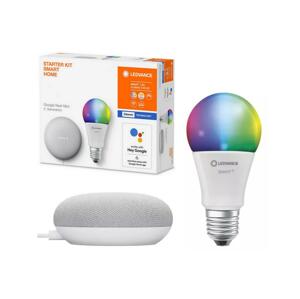 Ledvance Ledvance - Inteligentní reproduktor Google Nest Mini + LED RGBW žárovka SMART+