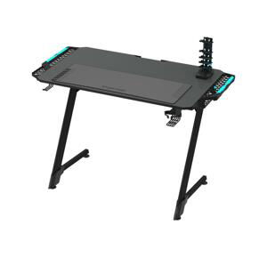 Herní stůl SNAKE s LED RGB podsvícením 100 x 60 cm černá