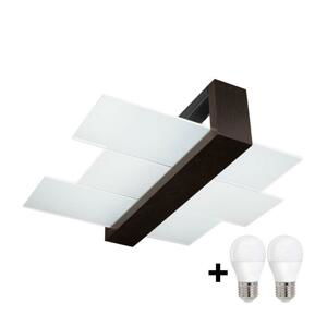 Brilagi Brilagi -  LED Stropní svítidlo HERA 2xE27/7,5W/230V wenge