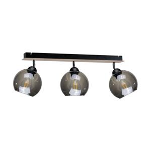 Keter Lighting Bodové svítidlo UNO WOOD 3xE27/60W/230V černá/hnědá