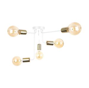 Keter Lighting Přisazený lustr NIXO 5xE27/60W/230V bílá/zlatá