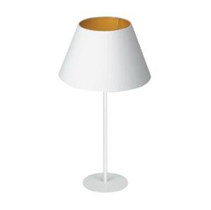 Stolní lampa ARDEN 1xE27/60W/230V pr. 30 cm bílá/zlatá