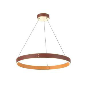 142027 - LED Lustr na lanku LEATHER LED/47,8W/230V hnědá/oranžová