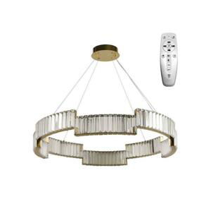 LED Stmívatelný lustr na lanku LED/60W/230V 3000-6500K zlatá + dálkové ovládání