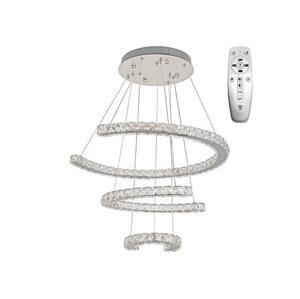 LED Stmívatelný lustr na lanku LED/100W/230V 3000-6500K stříbrná + DO