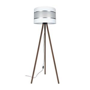 Stojací lampa CORAL 1xE27/60W/230V hnědá/bílá/chrom