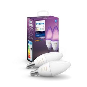 Philips SADA 2x LED Stmívatelná žárovka Philips Hue WHITE AND COLOR E14/5,3W/230V