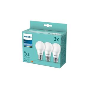 Philips SADA 3x LED Žárovka Philips A60 E27/8W/230V 6500K