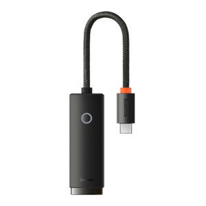 Baseus Lite adaptér USB-C / RJ-45, černý (WKQX000301)