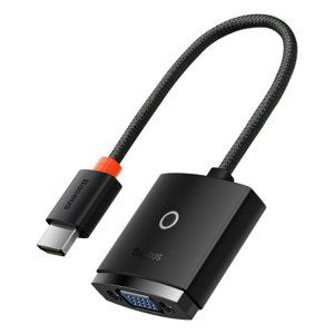 Baseus Lite adaptér HDMI - VGA / 3.5mm mini jack / micro USB, černý (WKQX010101)