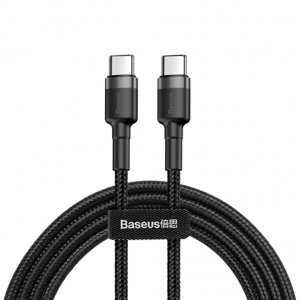 Baseus Cafule kabel USB-C / USB-C 60W QC 3.0 1m, šedý (CATKLF-G91)