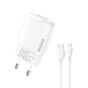 Dudao A1SEU síťová nabíječka USB 7.5W + kabel Micro USB, bílý (A1sEUM)