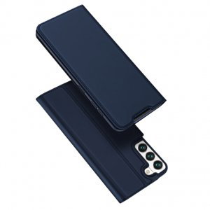 DUX DUCIS Skin Pro knížkové kožené pouzdro na Samsung Galaxy S22, modré