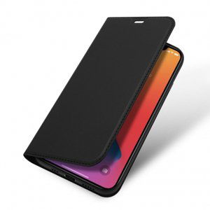 DUX DUCIS Skin Pro knížkové kožené pouzdro na iPhone 12 / 12 Pro, černé