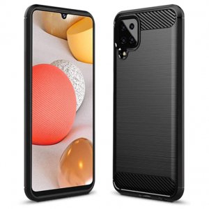 MG Carbon Case Flexible silikonový kryt na Samsung Galaxy A12 / M12, černý